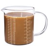77L Glass Measuring Cup, [Insulated handle, V-Shaped Spout], High Borosilicate