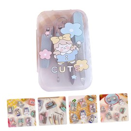 Beavorty 1set Cute Girl Nail Clipper Manicure Kit Essential Fingernail Grooming Tools for Home Use Portable Travel Case