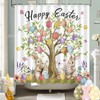 Easter Shower Curtain Bunny Easter Eggs Tree Shower Curtain for