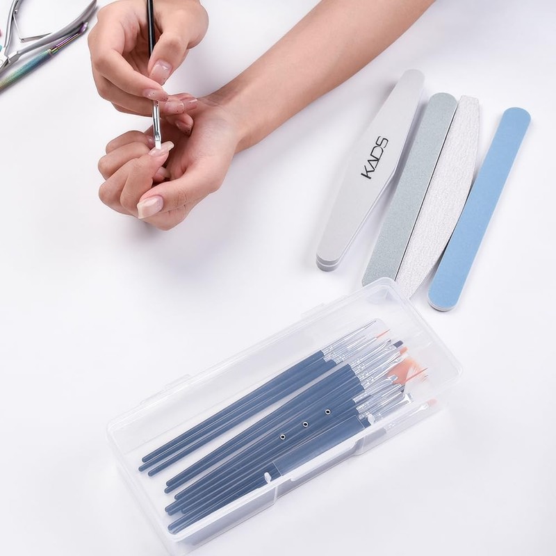 Rolabling Transparent Box Storage Case for Nail Art Equipment Manicure