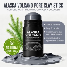 YHFGTTIO Pore Care Clay Mask Stick with Volcanic Clay, Exfoliating Face Mask, Smoothing Skincare, Wash-Off Facial Mud Mask, Korean Skin Care, Non-Drying, 40g / 1.41 fl.oz (1)