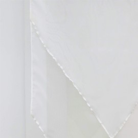 ESLIR Net Curtains Modern Bistro Curtain Kitchen Curtains with Loops Transparent Curtains Voile White W x H 45 x 90 cm Pack of 2