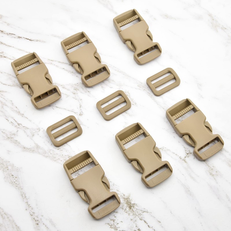MELORDY 1 inch Buckles Straps Set with 10 Yards Nylon