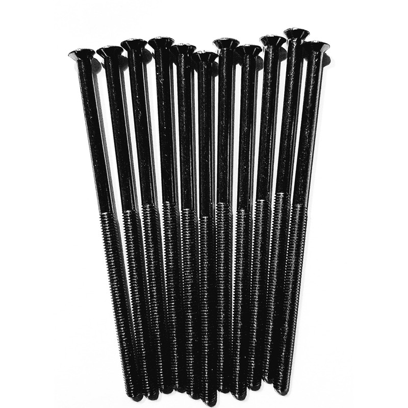 Generic Pack of 10 Electrical Screws 75mm X 3.5mm Black