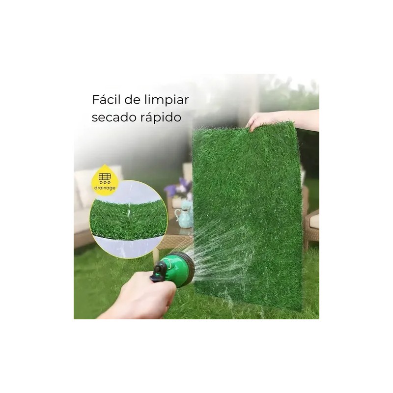 Alfombra Césped Perros Fengtuilie 71x46cm Lavable Ecológica Verde