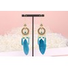 Women Faux Feather Earrings Dream Catcher Earring Natural Feather Bohemian