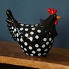 Fyne-Finds Ceramic Speckled Chicken Polka Dot Hen Shelf Sitter Ornament