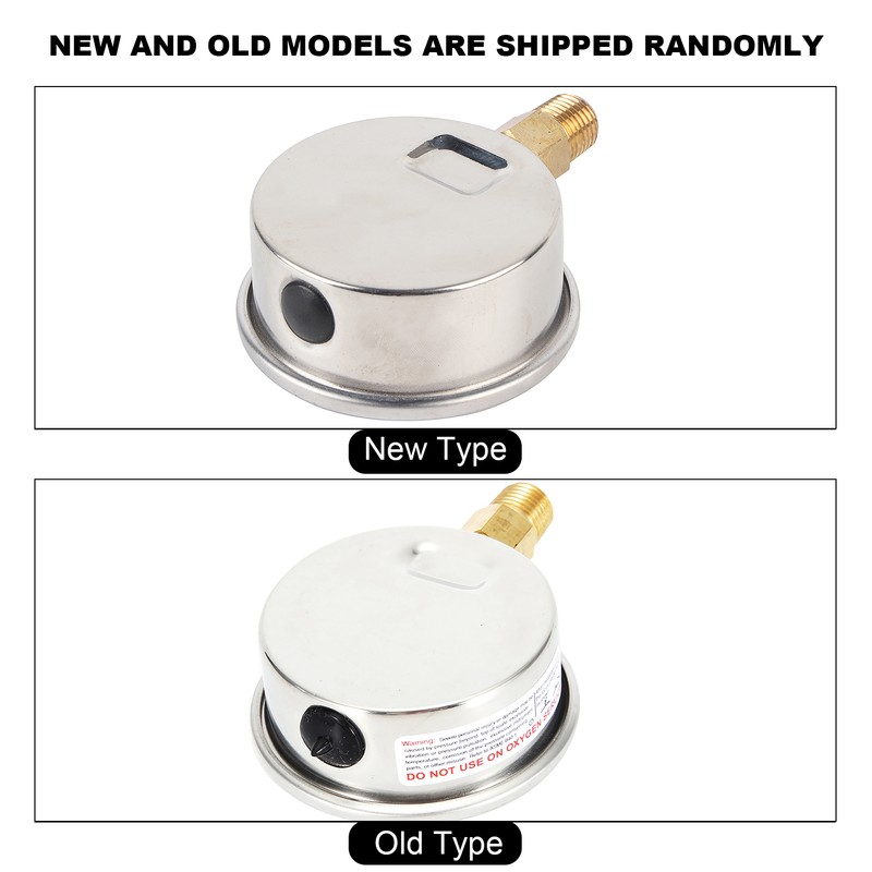 Stainless Steel Hydraulic Liquid Filled Fuel Pressure Gauge 0-3500 PSI