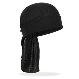 FUIPVGI Cycling Bandana Skull Cap Quick Dry Sweat Beanie UV Protection Headscarf Helmet Liner Headwear Headwrap for Men Women Cycling Motorcycle Running, black