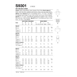 Simplicity Kids' and Adult's Half and Full Apron Packet, Code 9301 Sewing Pattern, Sizes S-XL, White