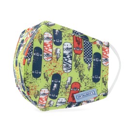 Dr. Talbot's Kid’s Washable Cloth Cup Face Mask for Personal Health by Nuby, Skateboards, 6-12 Years Old