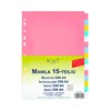 K3T 64515 Index Dividers 15 Pieces Made of Sturdy Manila