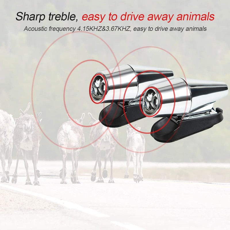 Deer Warning Whistle for Car, Self-Adhesive Animals Alert Warning Device,