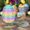 2PCS 3D Printed Snake in Egg, 3D Printed Animals Fidget