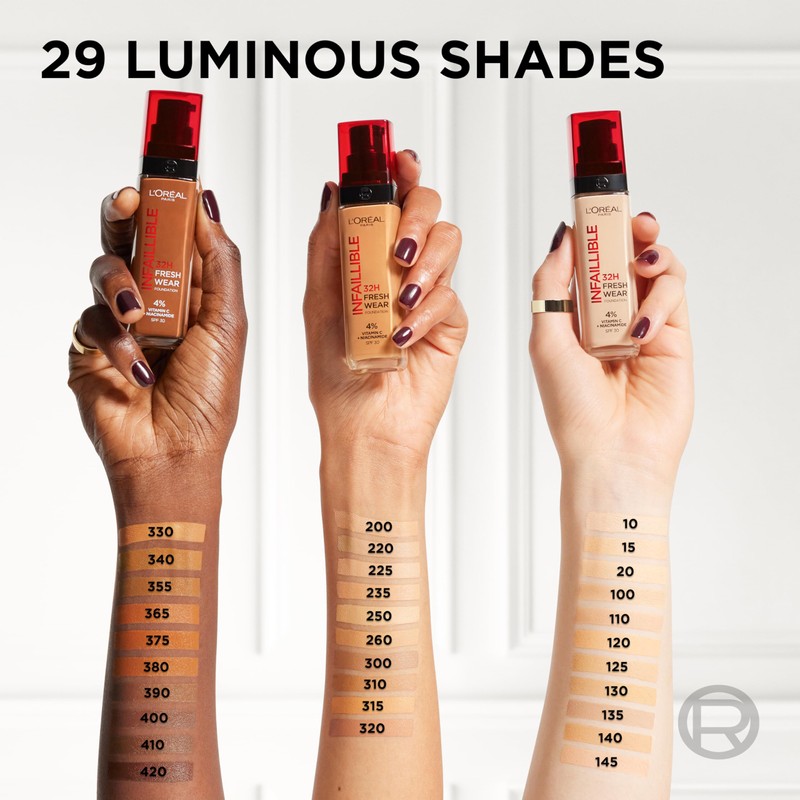 L'Oréal Paris Liquid Foundation, Full Coverage, Lasting Wear, With Vitamin