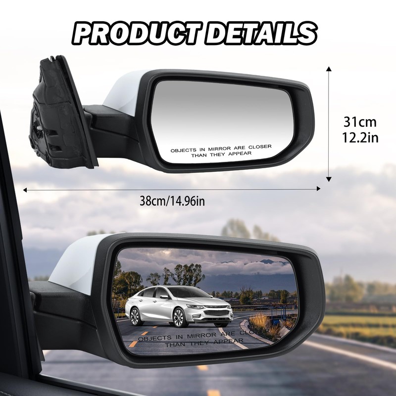 MOFOAP Passenger Side View Mirror Compatible with 2016 2017 2018