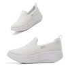 Oude Womens Platform Sneakers Comfy | White Orthopedic Shoes for