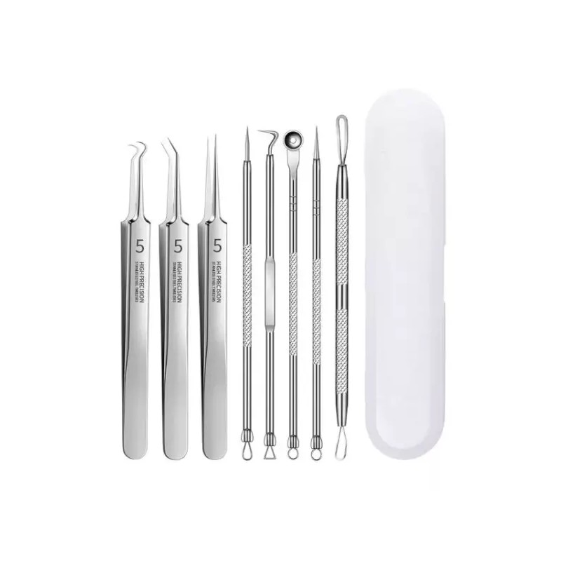 압출기 피부 블랙헤드 도구 8종세트 관리 Blackhead Removal Tool 8-Piece