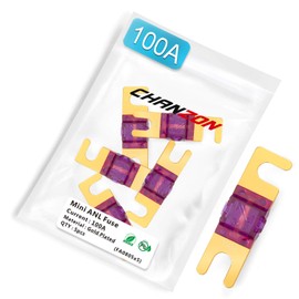 Chanzon 5Pcs 100A AFS Mini ANL (MANL) Fuse Color Coded Casing Gold Plated Fuses 32V 100 Amp