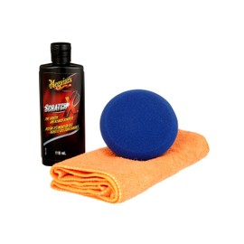 Meguiar's Quik Scratch Eraser Kit, All in One Kit with 4” Scratch Eraser Pad - G190200C