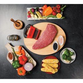 Meat Tenderizer Tool, Stainless Steel Ultra Sharp Needle Blade, Ideal for Beef, Chicken, Turkey, Pork, Steak, Kitchen Cooking Gadgets Essentials, Best for Marinade, Roasting & Grilling by Chef Master