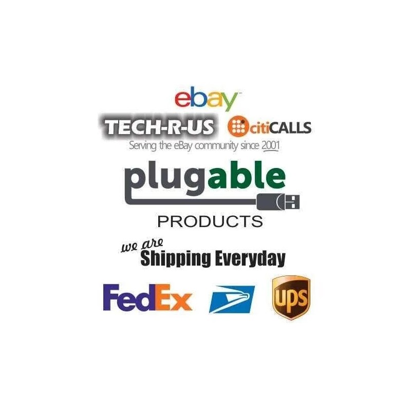 Plugable PS12-USB2B Surge Protector Power Strip with USB and 12