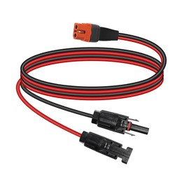 RIIEYOCA Solar to XT60i Extension Cable 12 AWG XT60I-F Female Connect Solar Panel Charge Cable for Portable Power Station Solar Generator 0.6M/2FT