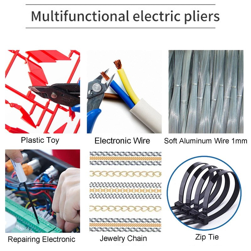 Micro Flush Cutters 5 Pack,Wire Cutter with Internal Spring,Diagonal Cutters