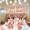 LaVenty 34Pcs Girls Night Decorations No Boys Allowed Sign Balloons