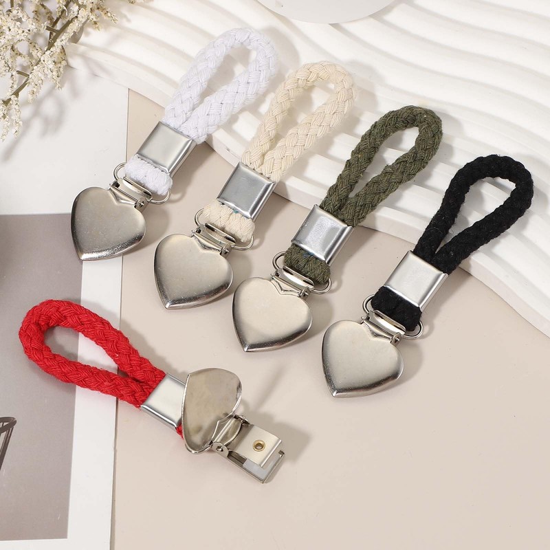 sourcing map 6 Pcs Tea Towel Clips with Cotton Loop