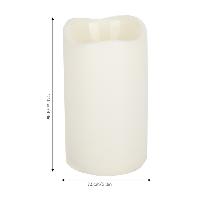 3pcs Electronic LED Candles Plastic Flameless Flickering Pillar Fake Candles