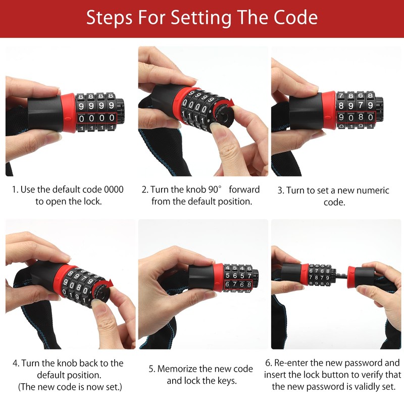 Bicycle Lock Combination Lock Bicycle Lock High Security Bike Lock