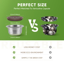 Refillable Coffee Pods for Nespresso Vertuo,1pcs,7.7oz