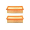 2 x Trade-Shop Flat Pleated Filter / Lamellar Filter /