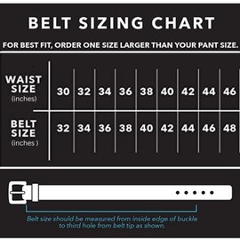 Wise Owl Accessories Leather Belt for Men 38 mm Width Full Grain Harness Western Casual Vintage Cowboy Style for Jeans and Boot (Black, Size 32" (Waist 30"))