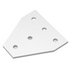 5PCS Flat Tie Plate Aluminum Alloy 5 Holes Compression Resistance
