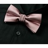 Spring Notion Men's Solid Color Satin Microfiber Bow Tie and