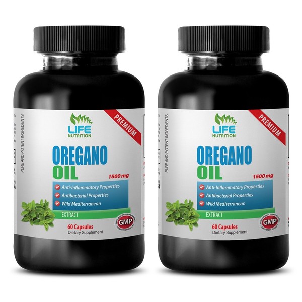 Zinc Capsules - Oregano Oil 1500mg - May Kill Bacteria Supplement 2B