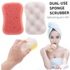 PACKOVE 4Pcs Skin Friendly Bath Sponge Exfoliating Scrubbers for Gentle