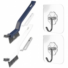 JOCXZI Multifunctional Floor Seam Brush (2 in 1), Bathroom Cleaning Brush, Floor Seam Brush, Groove Gap Cleaning Brush, Clip Hair Window Cleaning Brush, for Wall Tiles, Rails, Window Frames