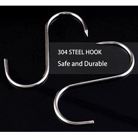 ARTOYS Butcher Hooks Small 304 Stainless Steel (7 cm, 4 mm) Pack of 10 Smoking Hooks Hanging Hooks Meat Hooks with Tips End for BBQ Baking