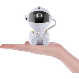 Astronaut LED starry sky nebula atmosphere projector light - Color: black