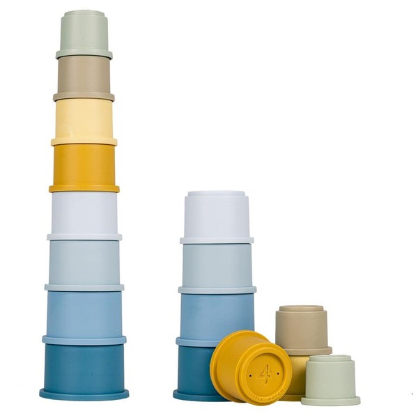 Little Dutch 2008002 Stacking Cups, Blue