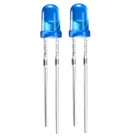 uxcell 40pcs 3mm Blue LED Diode Lights Colored Lens Diffused Round DC2.8-3.2V 20mA Lighting Bulb Lamps Electronics Components Light Emitting Diodes