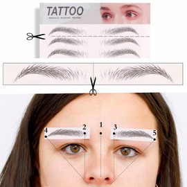 Plantilla Cejas Realistas Naturales 4d Adhesivas Impermeables Maquillaje Tiras Tatuaje Temporal Belleza Maquillaje Larga Duracion Impermeables Blister (E11 cafe)