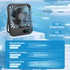 100-Speed Ultra-Quiet Desk Fan for Sleeping, 6.8" Rechargeable Portable Fan
