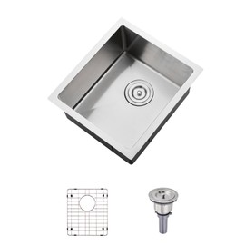 BoomHoze 13 x 15 Inch Small Undermount Bar Sink Stainless Steel RV Sink 16 Gauge Single Bowl Wet Bar Kitchen Prep Sink