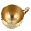 Brass Tea Cup Exquisite Embossed Patterns Retro European Small Coffee