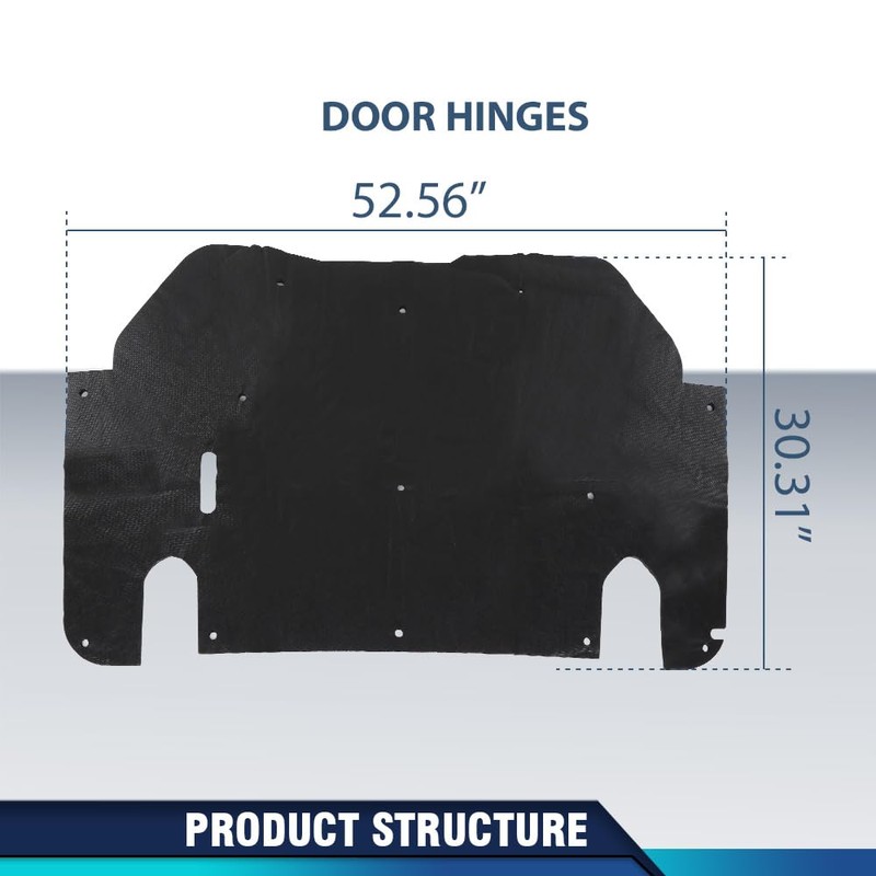 PIT66 Hood Insulation Pad 1/2" with Clips Compatible with Ford