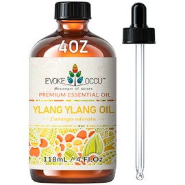 EVOKE OCCU Ylang Ylang Essential Oil 4 Oz, Pure Ylang Ylang Oil for Skin Hair Aromatherapy Diffuser Fragrance DIY- 4 FL Oz